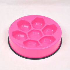 MPETS Cavity Slow Feed Round Bowl PINK Pet Bowl MPets 