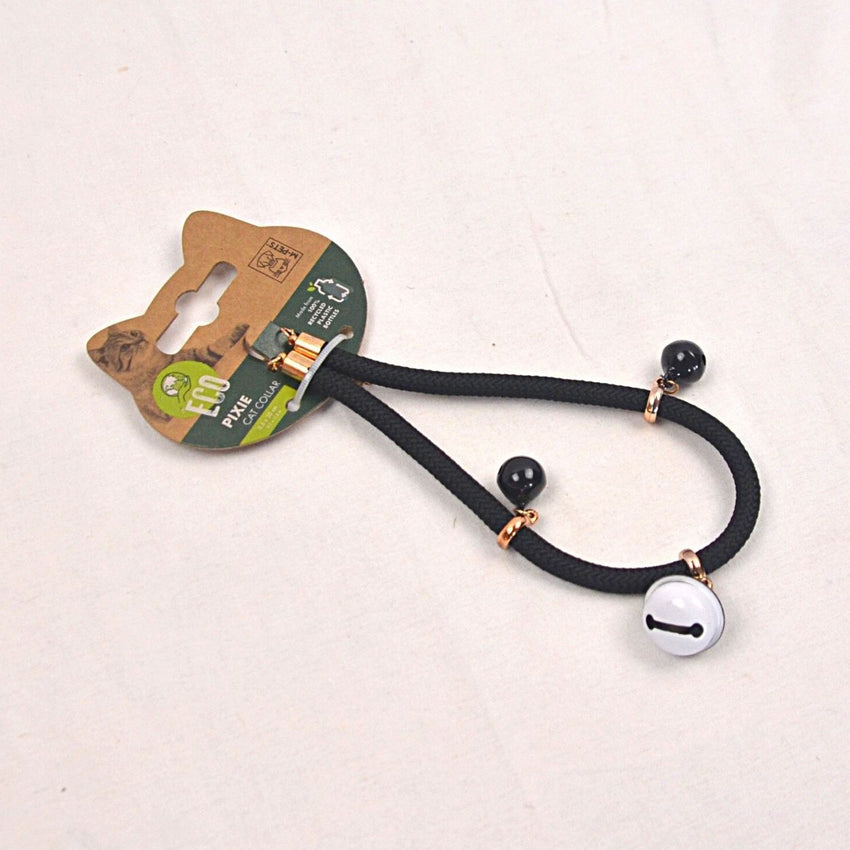 MPETS Pixie Cat Eco Collar 30cm Pet Collar and Leash MPets Black 