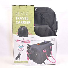 MPETS Remix Travel Carrier 2IN1 With Leash Shoulder Belt Pet Bag and Stroller MPets Black Pink 