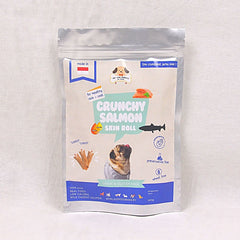 MRLEEBAKERY Crunchy Salmon Skin Roll 50g Dog Snack MR Lee Bakery 