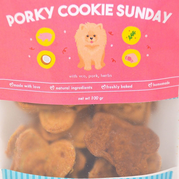 MRLEEBAKERY Dog Biscuit Porky Cookie Sunday 100gr Dog Snack MR Lee Bakery 