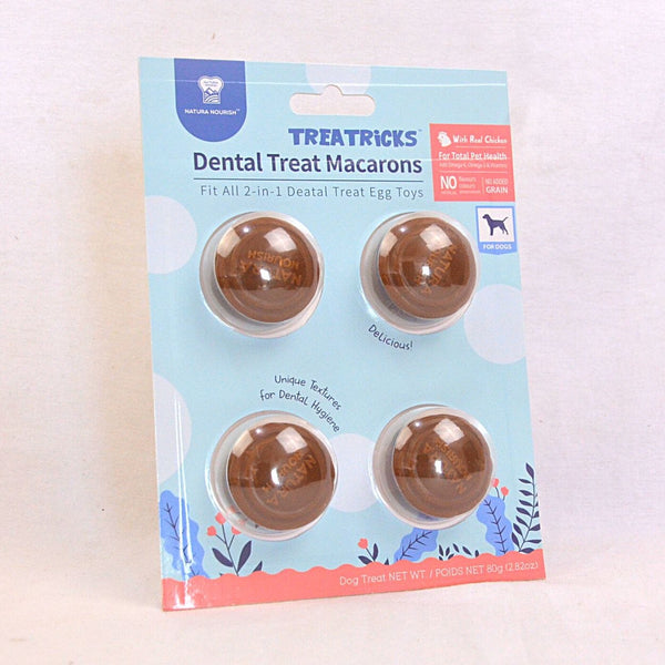 NATURANOURISH Mainan Anjing Treatricks 2 in 1 Dental Treat Macarons 80g Dog Snack Natura Nourish 