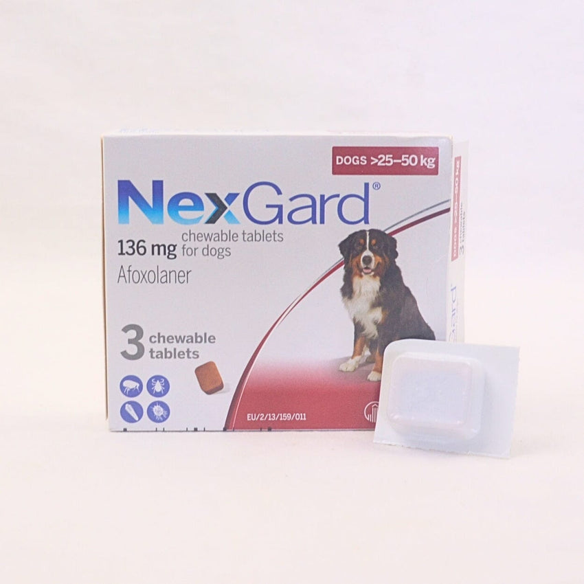 NEXGARD Flea and Tick Chewable Tablets 25-50kg 1pcs Pet Medicated Care Nexgard 
