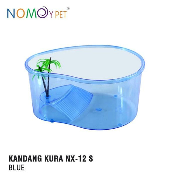 NOMOYPET NX12S Plastic Turtle Tank Blue Reptile Habitat Accesories Nomoy Pet Reptile 