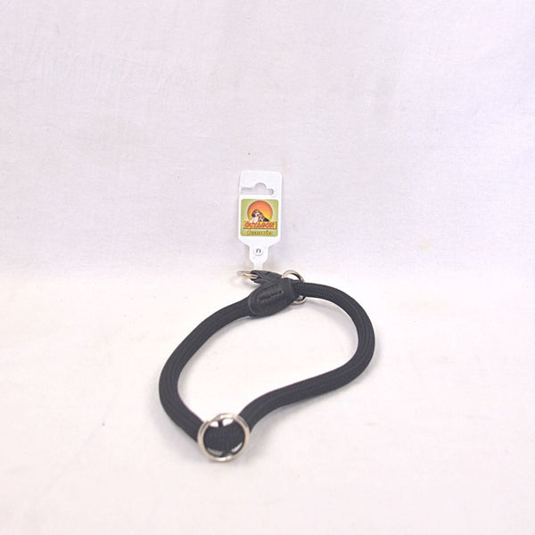 OCTAGON PAO1012 Nylon Rope Collar Leather Clamp 13mm x 65cm Pet Collar and Leash Octagon Black 