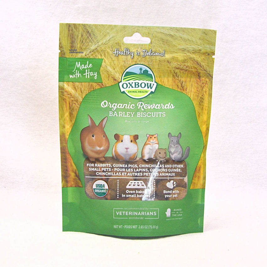OXBOW Organic Rewards Barley Biscuits 75gr Small Animal Snack Oxbow 
