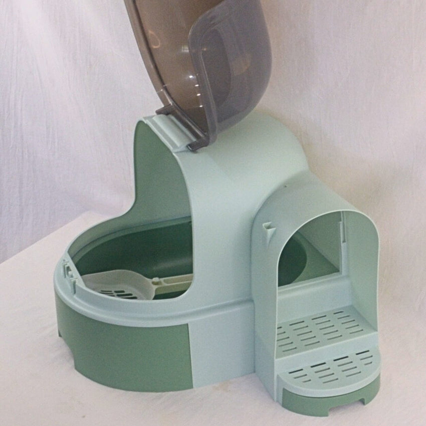 PAKEWAY Star Tunnel Cat Litter Box Cat Sanitation Pakeway Black Green 