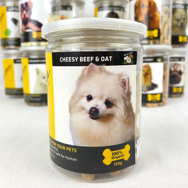 PAPILLON Dog Cookies Cheesy Beef and Oat 150gr Dog Snack Papillon 