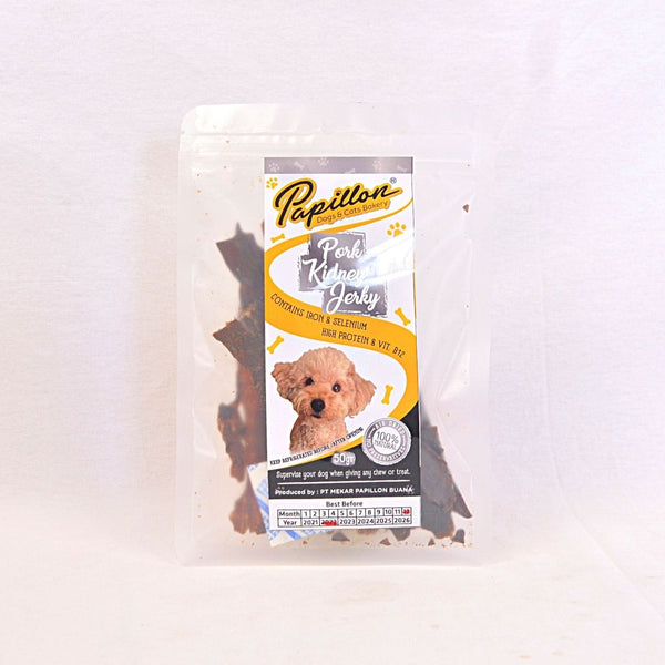 PAPILLON Pork Kidney Jerky 50gr Dog Snack Papillon 