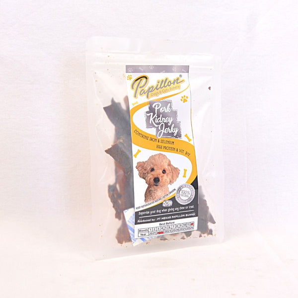 PAPILLON Pork Kidney Jerky 50gr Dog Snack Papillon 