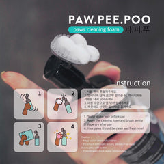 PAWPEEPOO Pembersih Kaki Anjing Kucing Paws Cleaning Foam 100ml Grooming Pet Care Pawpeepoo 