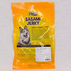 PET8 Sasami Jerky JJ13 Soft Chicken Dumbell With White Rawhide 50gr Dog Snack Pet8 