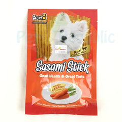 PET8 Sasami Stick Smoked Carrot 75gr - Pet Republic Jakarta