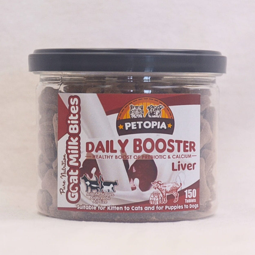 PETOPIA Snack Goatmilk Booster Prebiotic Calcium Liver 150Tablet Dog Snack Petopia 
