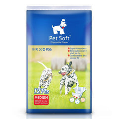 PETSOFT Female Disposable Diapers Dog Sanitation PetSoft M 