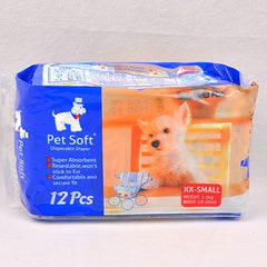 PETSOFT Female Disposable Diapers Dog Sanitation PetSoft XXS 