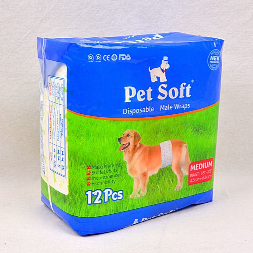 PETSOFT Male Disposable Diapers Sanitation PetSoft M 