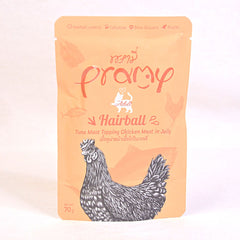PRAMY Adult Mouse Pouch Tuna Cat Food Wet Pramy Hairball - With Chicken 