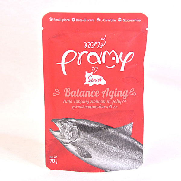 PRAMY Senior Mouse Pouch Tuna 70gr Cat Food Wet Pramy Balance Aging - With Salmon 