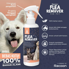 RACOON Flea Remover Spray 250ml Grooming Medicated Care Racoon Official 