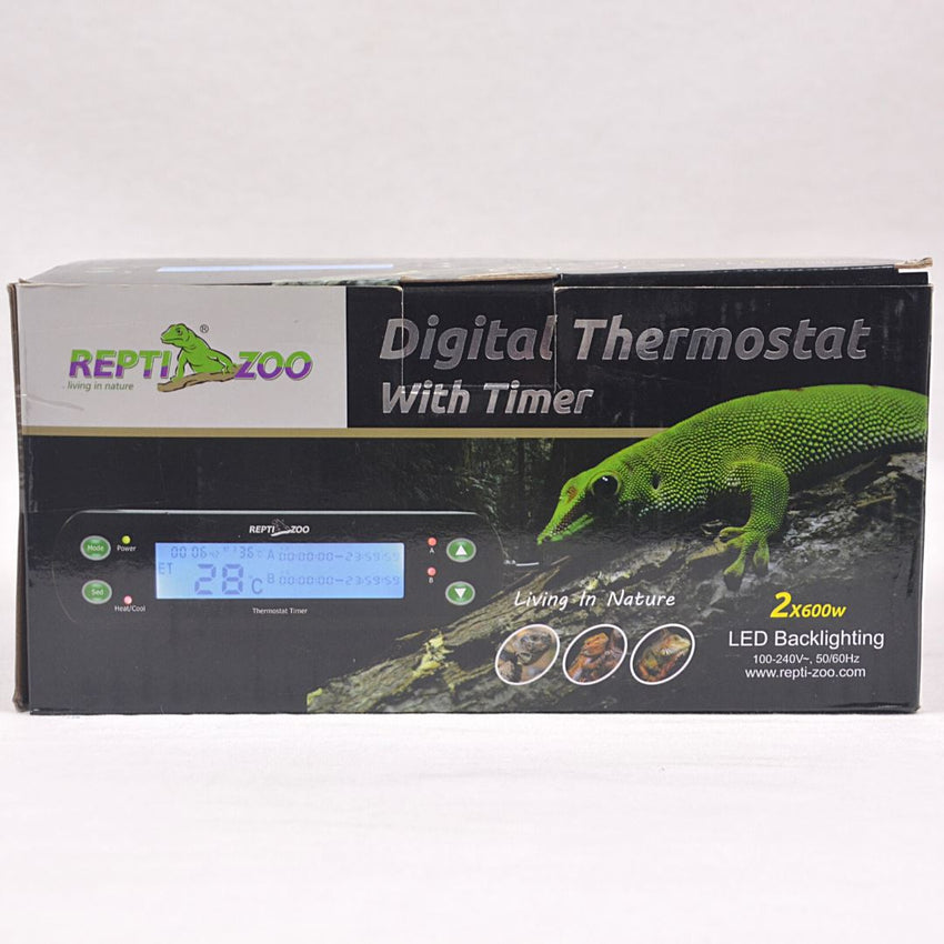 REPTIZOO Digital Temprature Control with Timer 2slot Reptile Heating & Lighting Reptizoo 