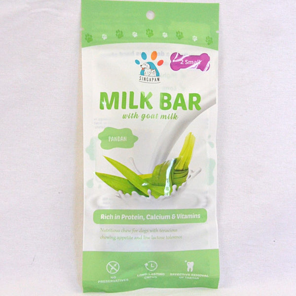 SINGAPAW Milk Bar With Goat Milk Small 60g Dog Dental Chew Singapaw Pandan 