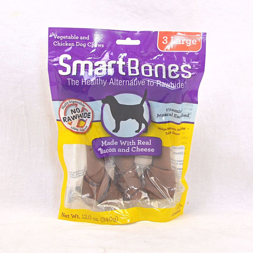 SMARTBONES Bacon and Cheese Large 3Pk Dog Dental Chew Smartbones 