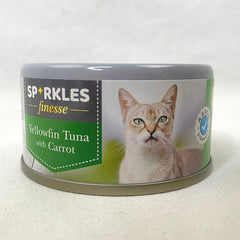 SPARKLES Finesse Canned Cat Food Yellowfin Tuna with Carrot 70gr Cat Food Wet Sparkles 
