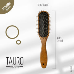 TAURO Sisir Anjing 63243 Wooden Line Massage Brush Oblong Grooming Tools Tauro Pro Line 
