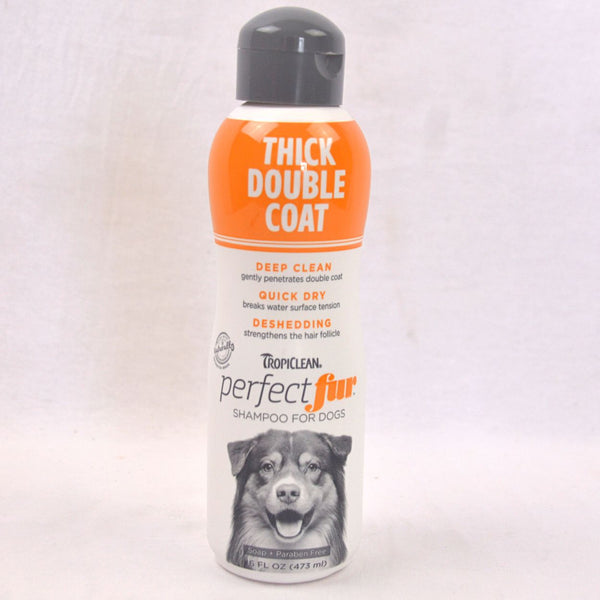 TROPICLEAN Perfect Fur Thick Double Coat Dog Shampoo 473ml Grooming Shampoo and Conditioner Tropiclean 
