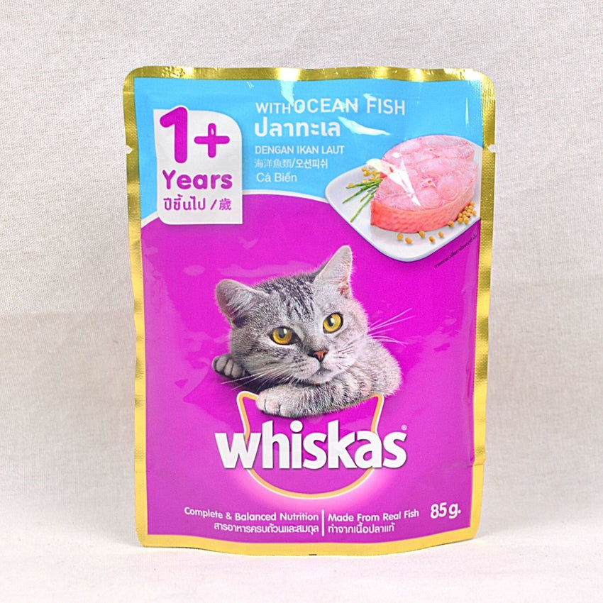 WHISKAS Pouch Ocean Fish 85gr Cat Food Wet Whiskas 