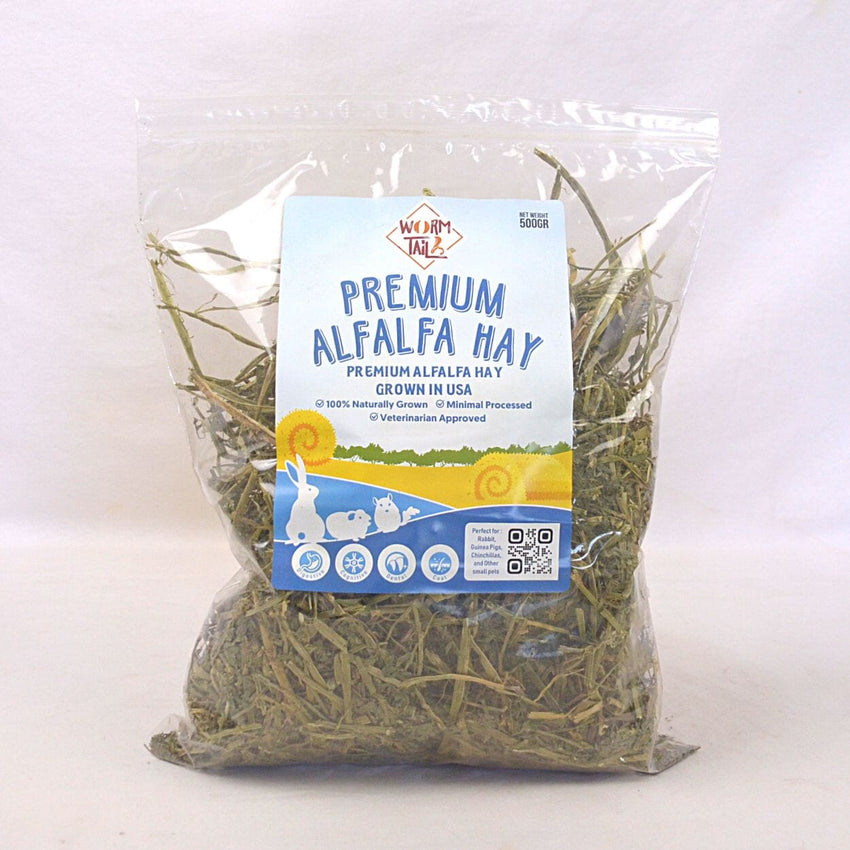 WORMTAIL Rumput Kelinci Anakan Premium Alfalfa Hay 500gr Small Animal Food Wormtail 
