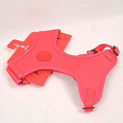 ZEEDOG Airmesh Harness Solids Neon Coral Pet Collar and Leash Zee Dog M 