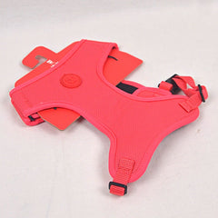 ZEEDOG Airmesh Harness Solids Neon Coral Pet Collar and Leash Zee Dog S 