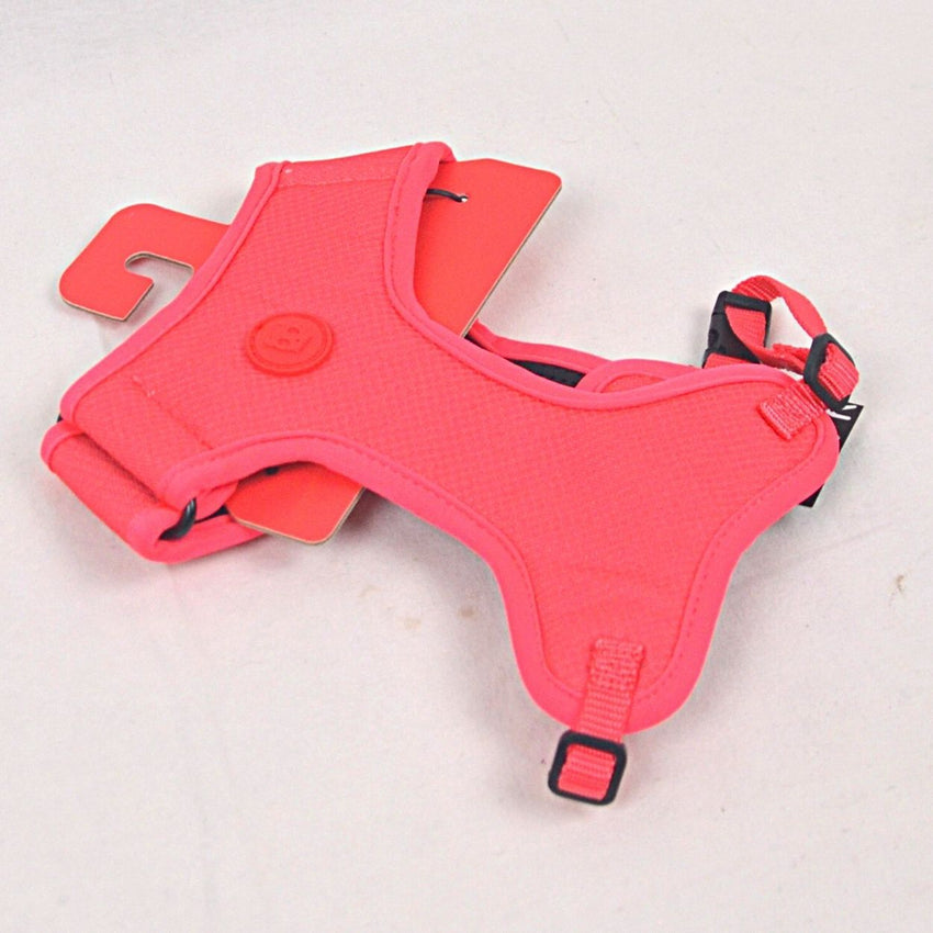 ZEEDOG Airmesh Harness Solids Neon Coral Pet Collar and Leash Zee Dog XS 