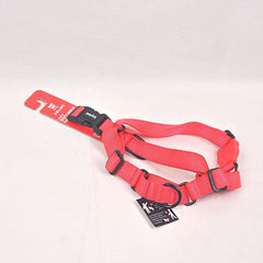 ZEEDOG Soft Walk Harness Solids Neon Coral Pet Collar and Leash Zee Dog 