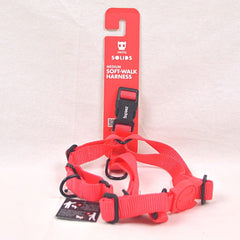 ZEEDOG Soft Walk Harness Solids Neon Coral Pet Collar and Leash Zee Dog Medium 